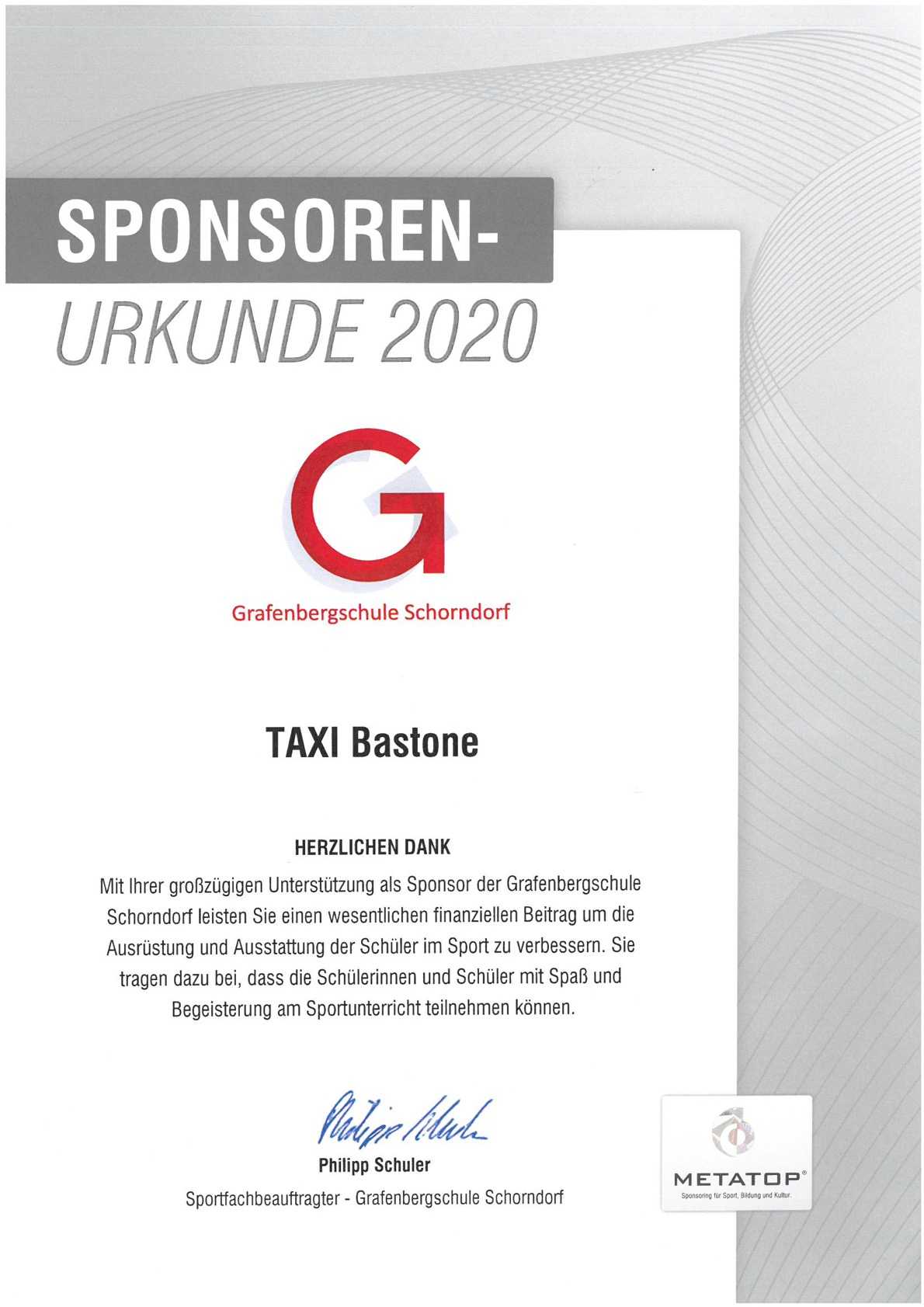 Spenden/Urkunden Bild