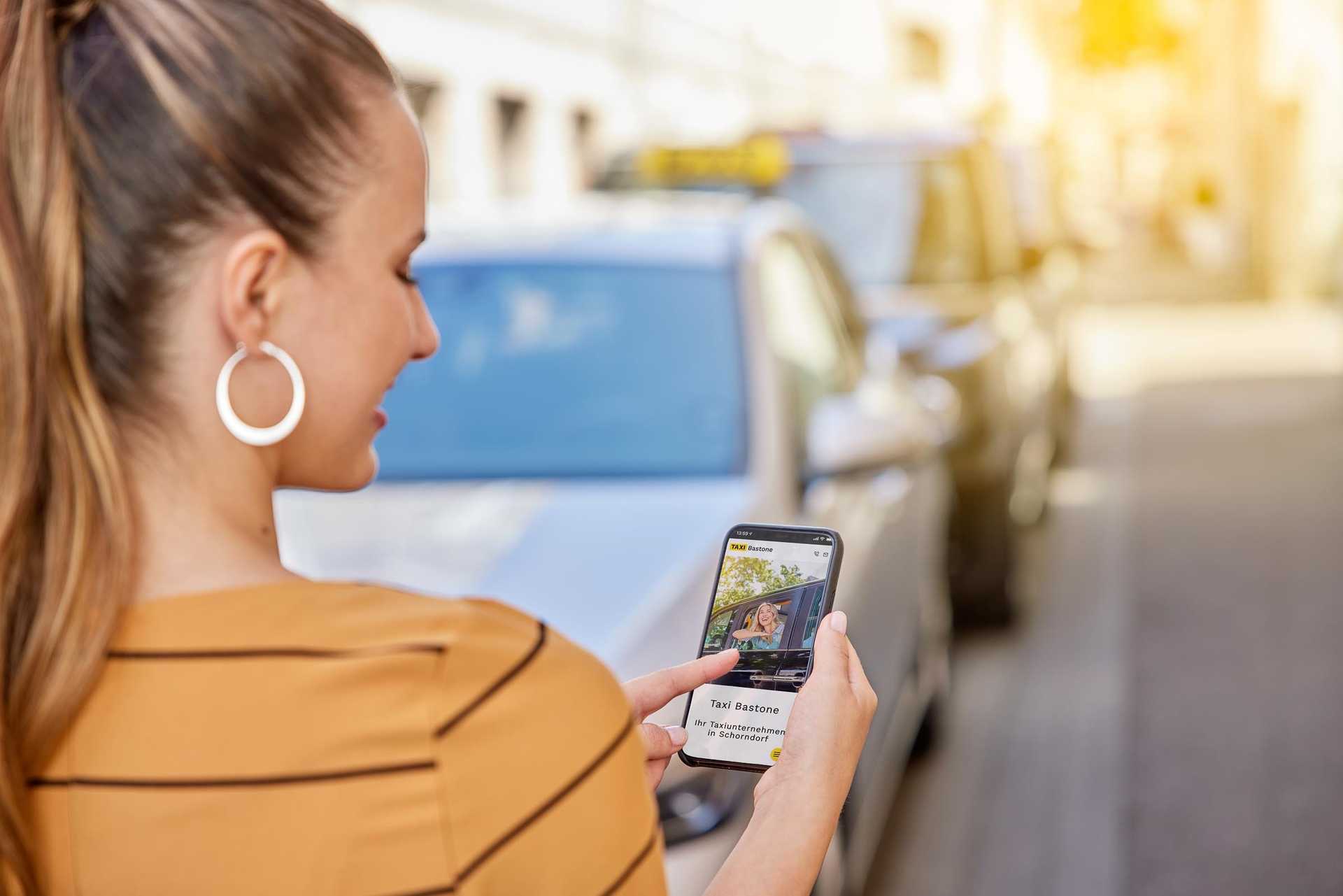 woman with phone