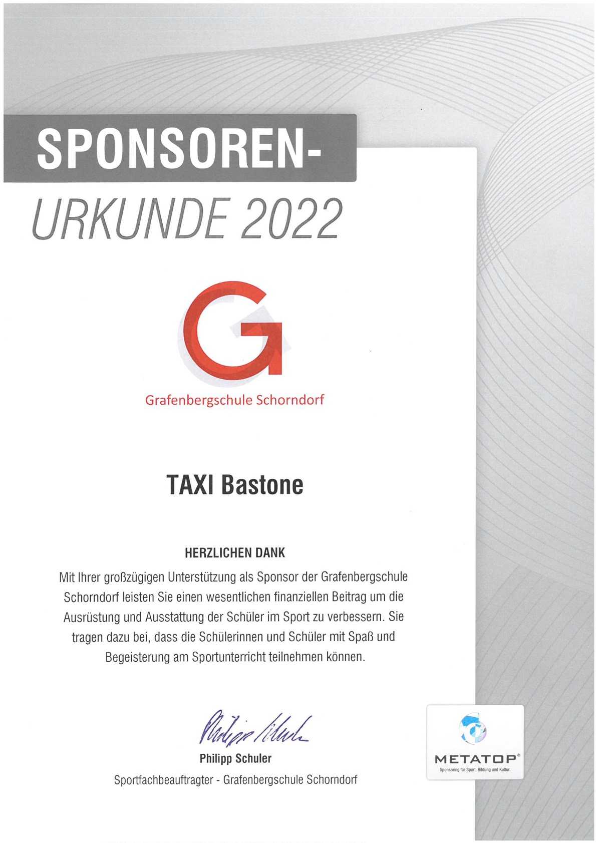 Spenden/Urkunden Bild