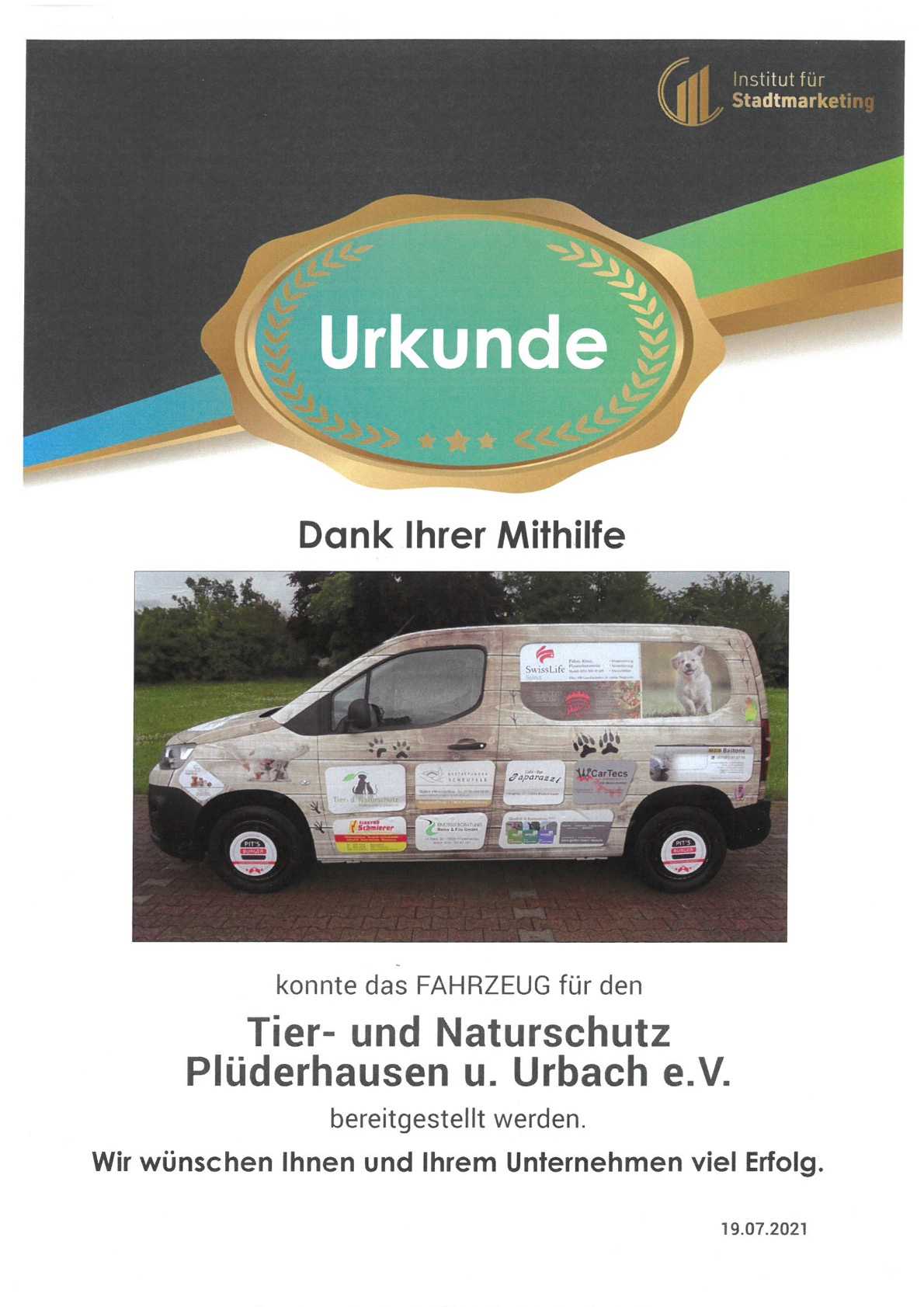 Spenden/Urkunden Bild