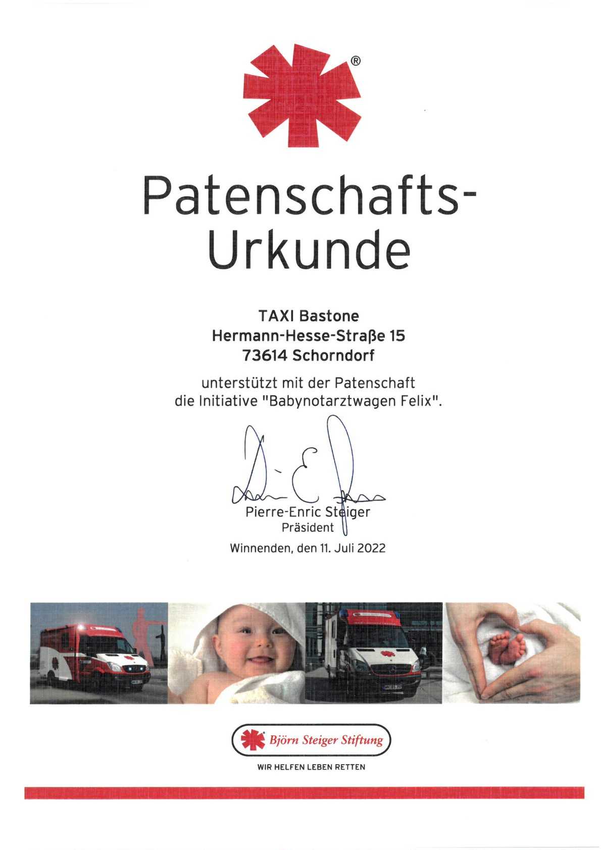 Spenden/Urkunden Bild